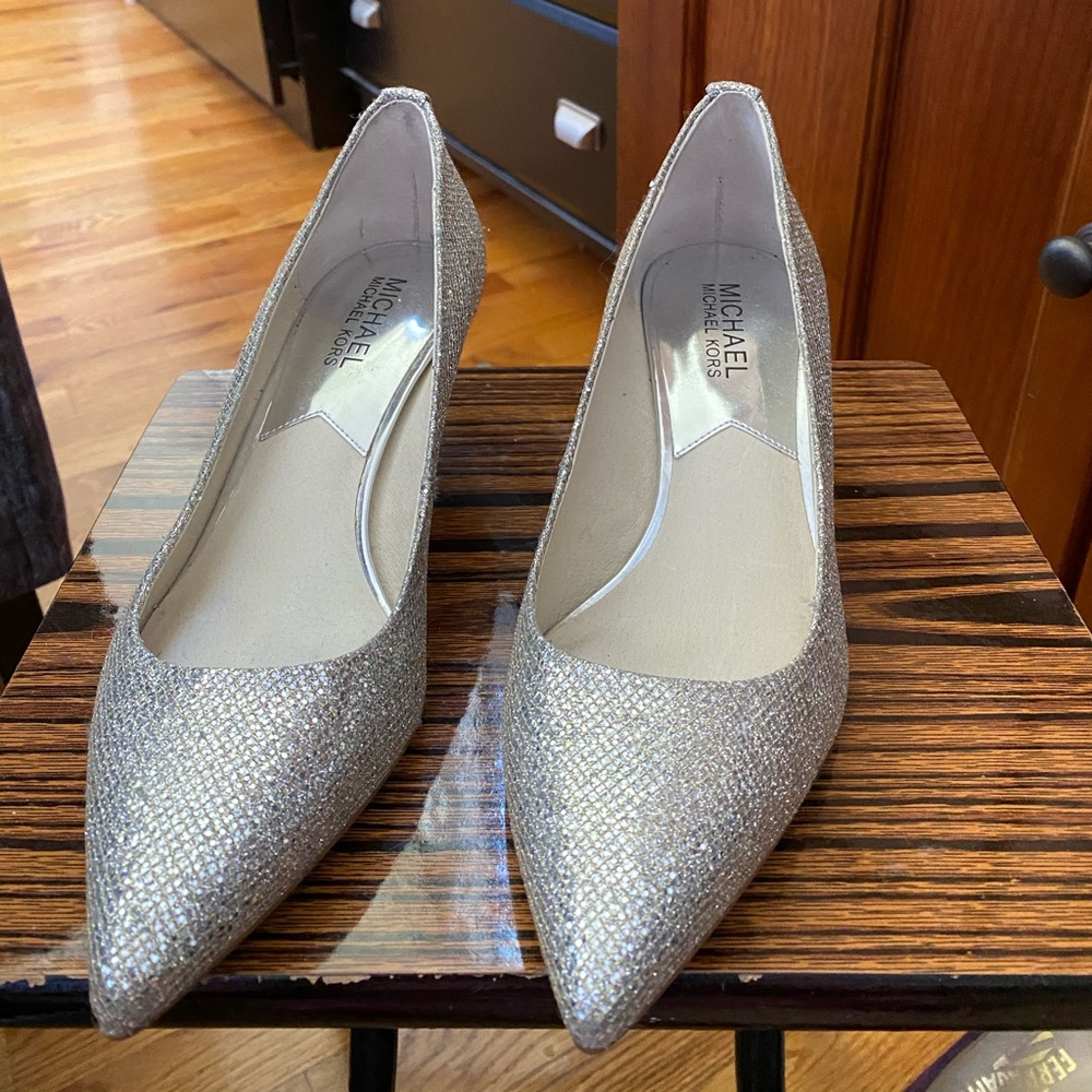 MK silver shoes